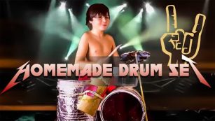 Homemade Drum Set! (w/Dom)